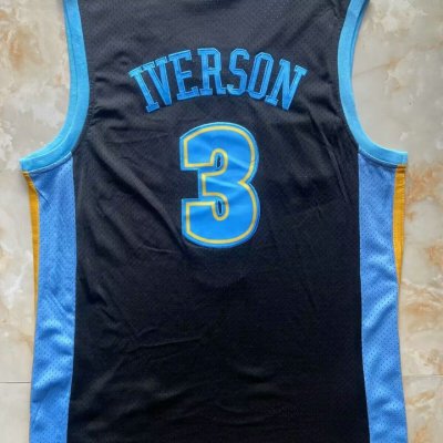 Maillot Basket 3 Iverson Nuggets 2006-07 Navy Bleu Clair