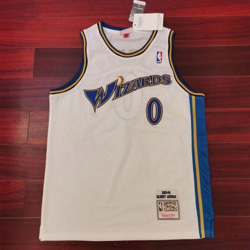 Maillot de Basket 0 Arenas Wizards 2003-04 Vintage Blanc