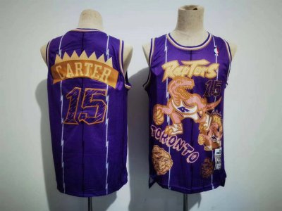 Maillot de Basket 15 Carter Raptors Sketching version Violet