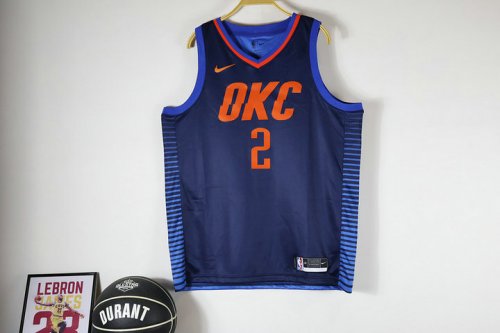 Maillot 2 Gilgeous-Alexander OKC Thunder 2019-20 Statement Edition Bleu