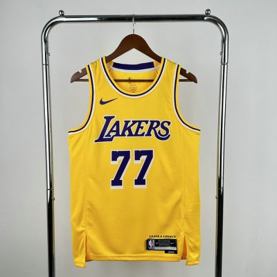 Maillot 77 Doncic Lakers 2024-25 City Edition jaune