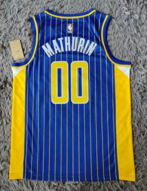 Maillot de Basket 00 Bennedict Mathurin Pacers 2020-21 City Bleu